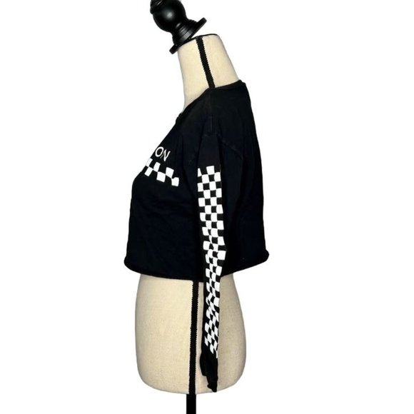 French Pastry Black White Limited Edition Crop Top Women's Size Small S - Picture 4 of 6